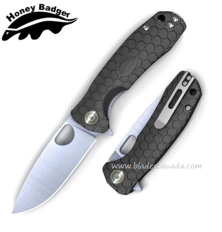 Honey Badger Med Flipper Folding Knife, D2 Steel, FRN Black, HB1016